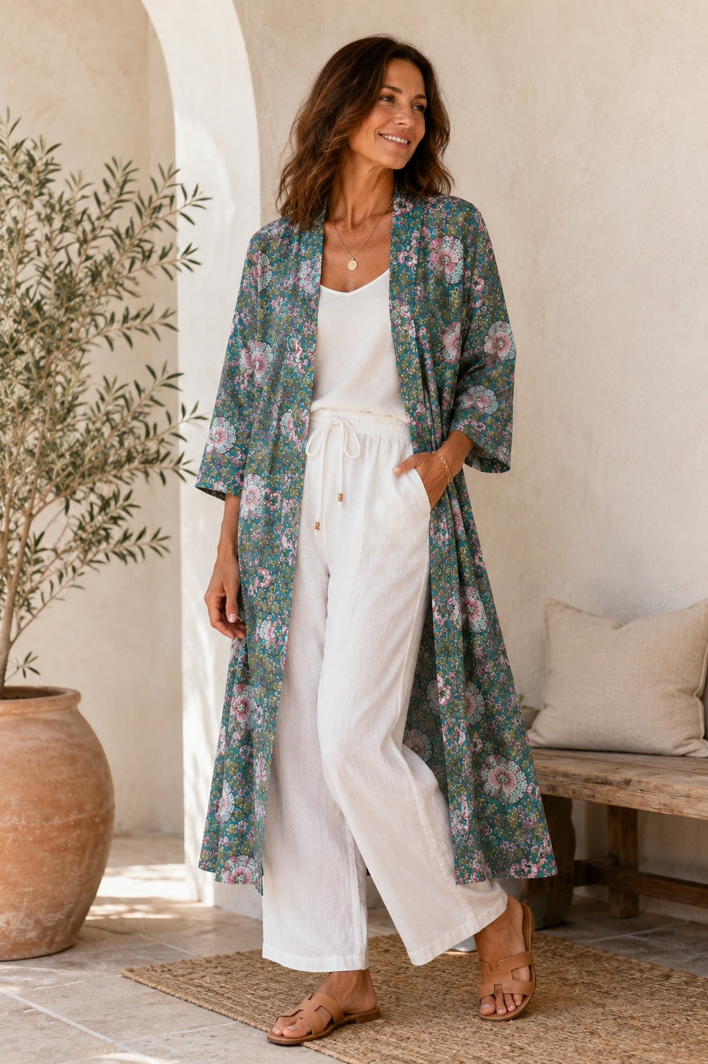 Kimono Cotone Pistacchio