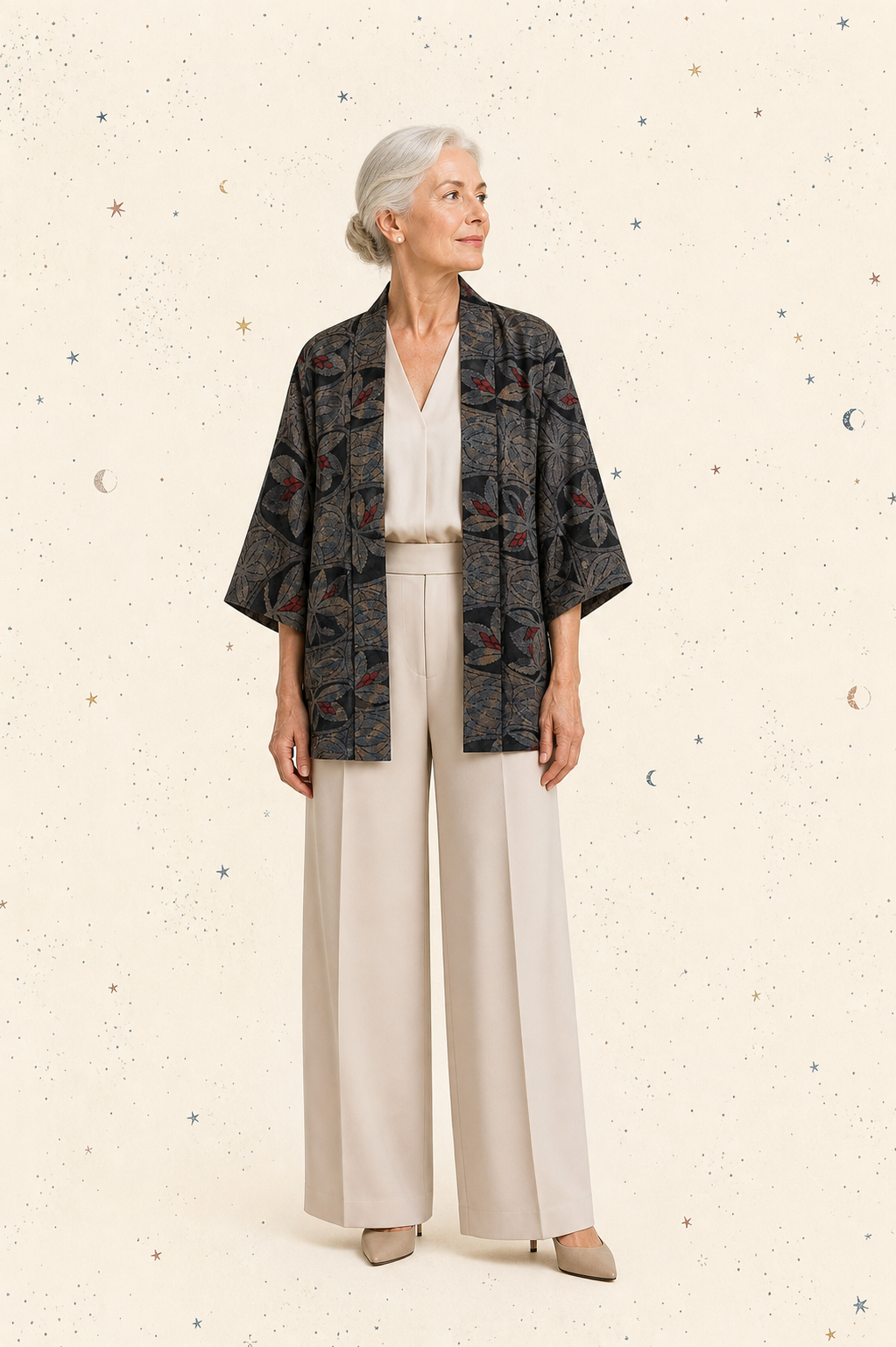 Kimono - Haori - Black Camellia