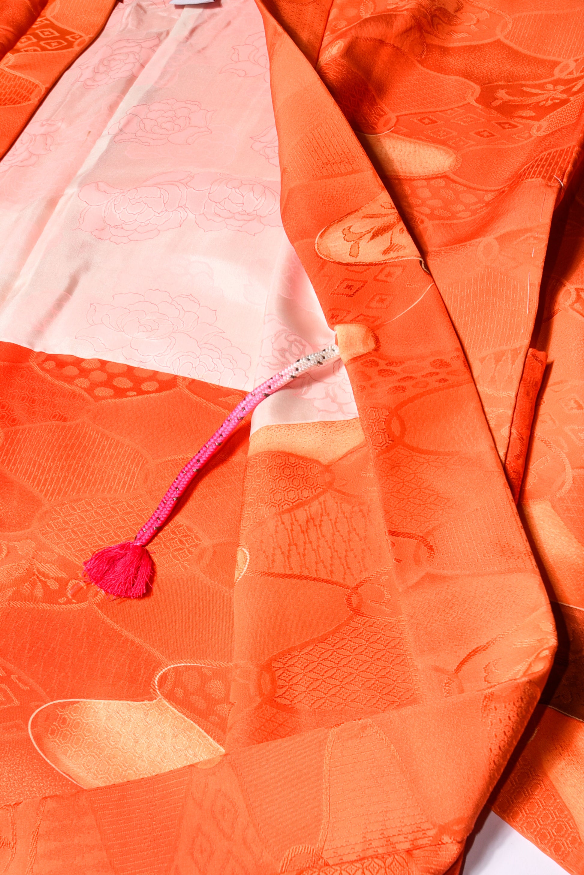 fodera interna kimono haori vintage giapponese  arancio