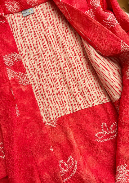 Kimono - Haori - Coral Burning