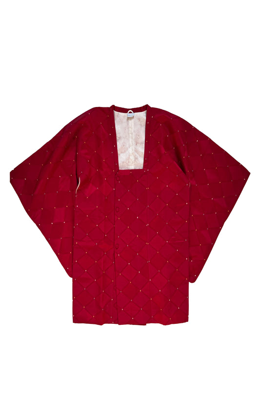 michiyuki vestito giapponese rosso vintage