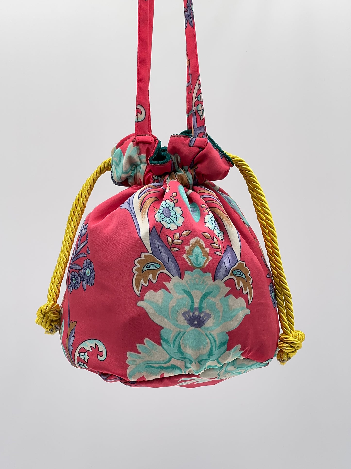 Borsetta artigianale double face in seta con manici da spalla KIMOON