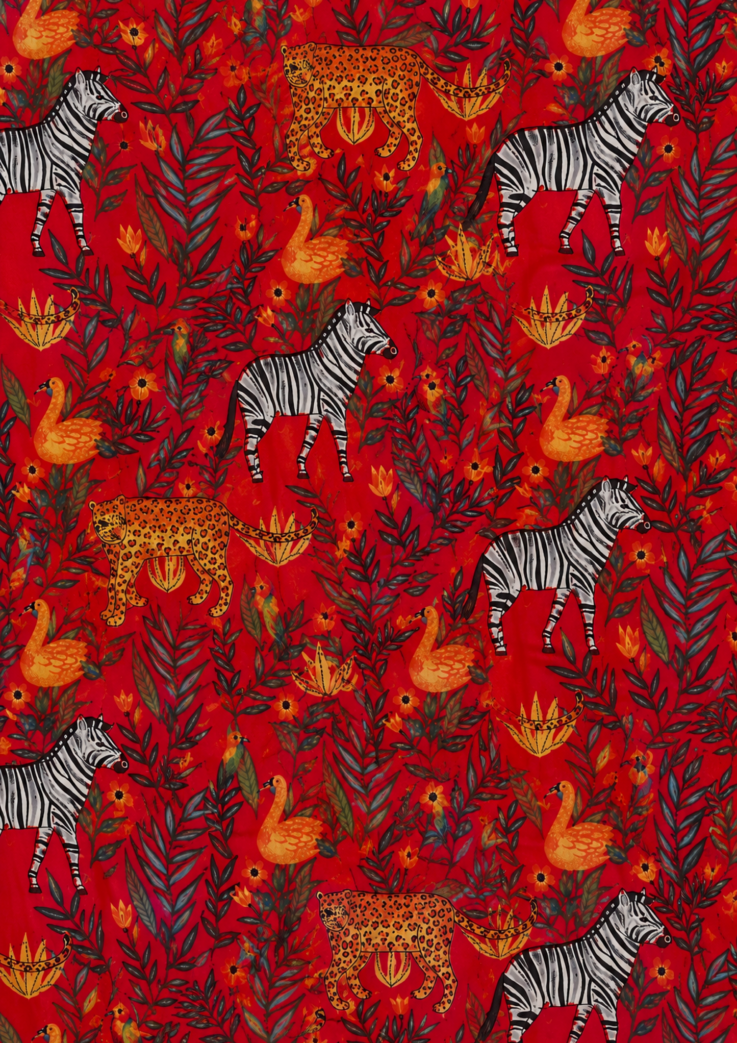 Kimono Cotone Rosso