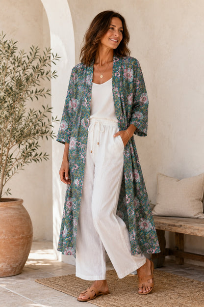 Kimono Cotone Pistacchio
