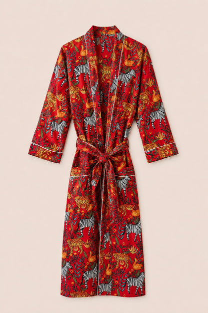 Kimono Cotone Rosso